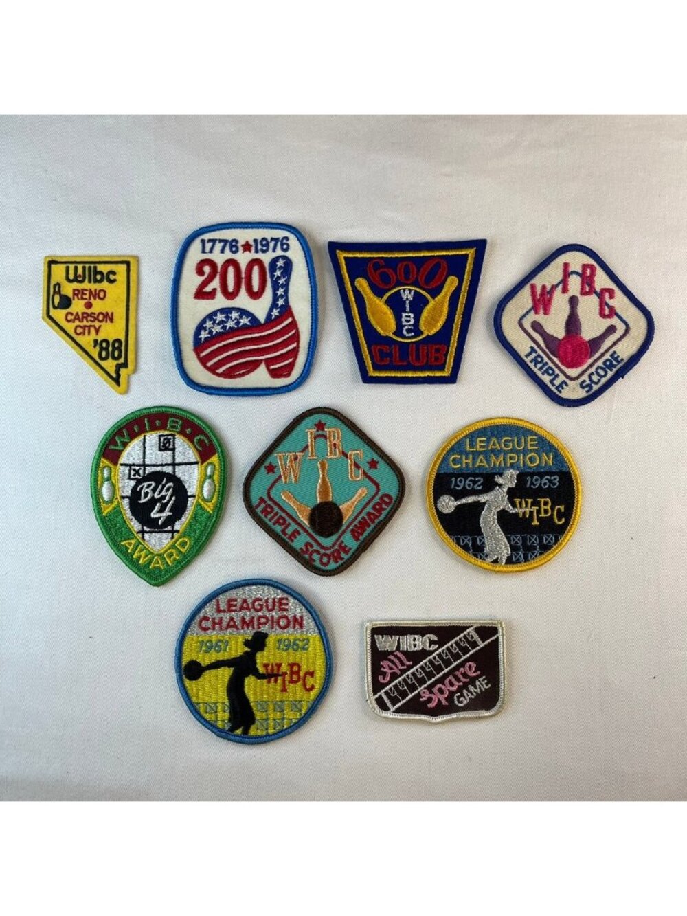 Vintage 1960s to 1980s Lot 9 American Bowling Congress Patches